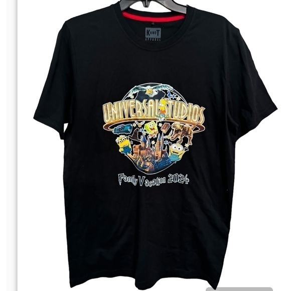 KANDT APPAREL " Universal Studios" Family Vacation 2024 souvenir Tshirt -large - Picture 1 of 7